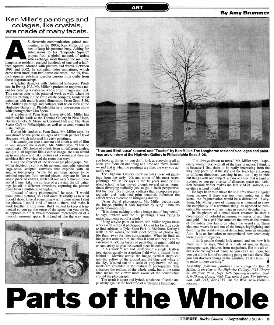 article from Time Off Bucks County, 2004-09